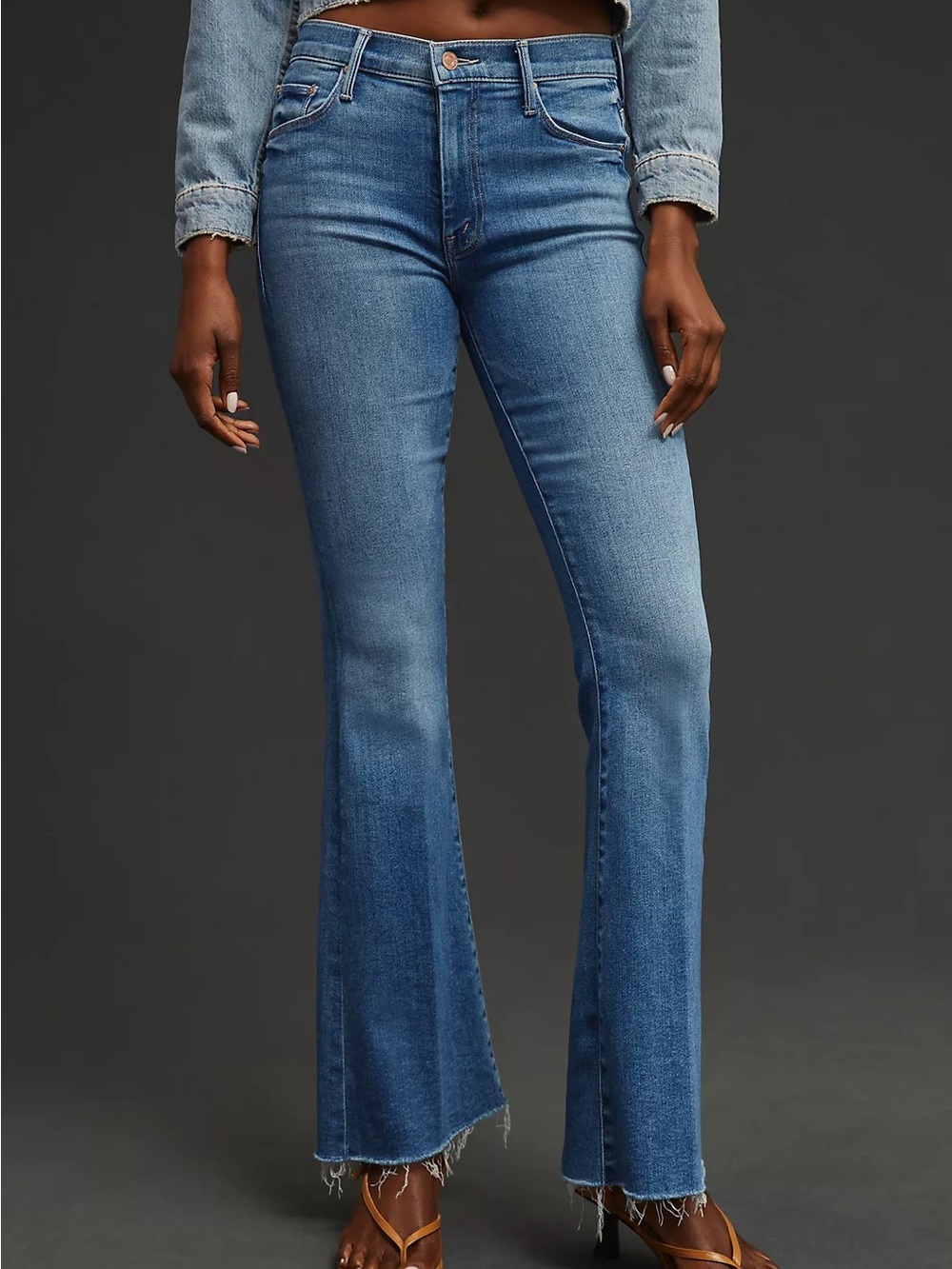 Mother The Weekender Fray Flare Jeans